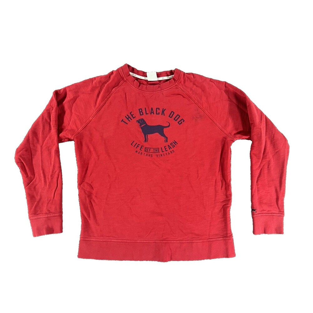 The Black Dog Red Sweatshirt Unisex Life Off The Leash Martha’s Vineyard Small